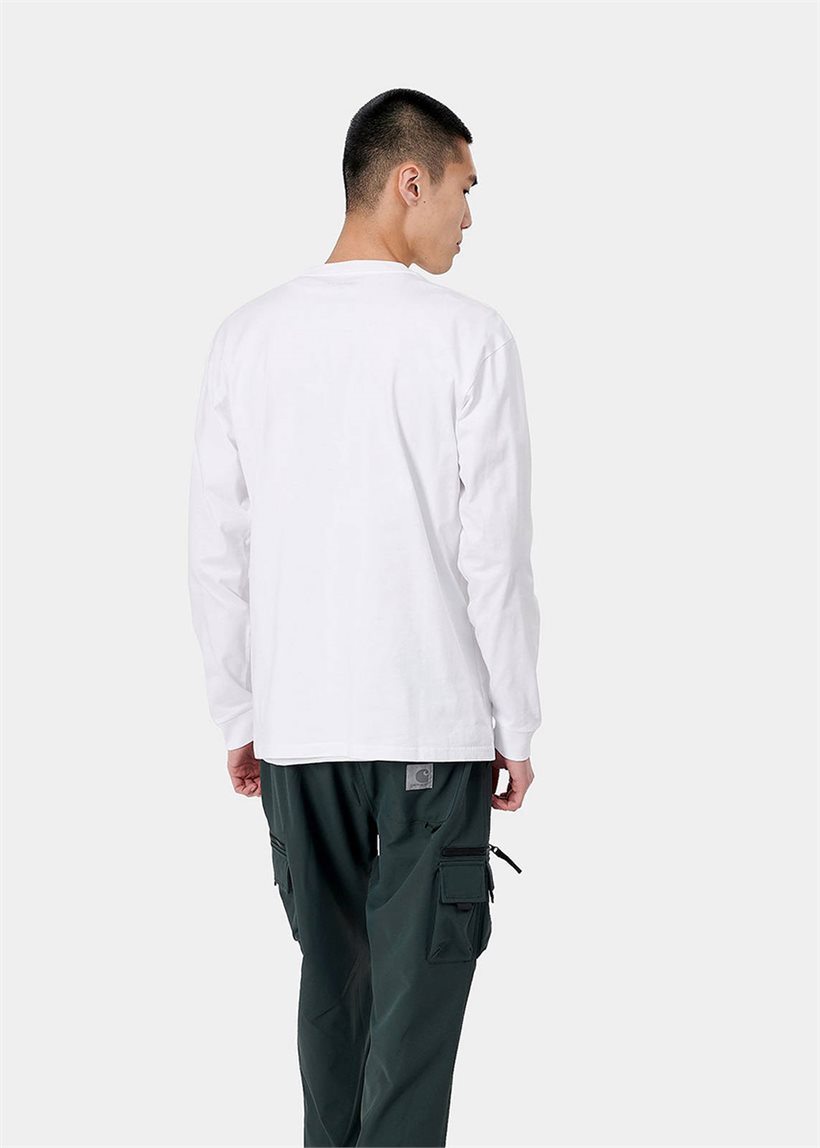Carhartt WIP I026392 Chase white gold L/S tshirt