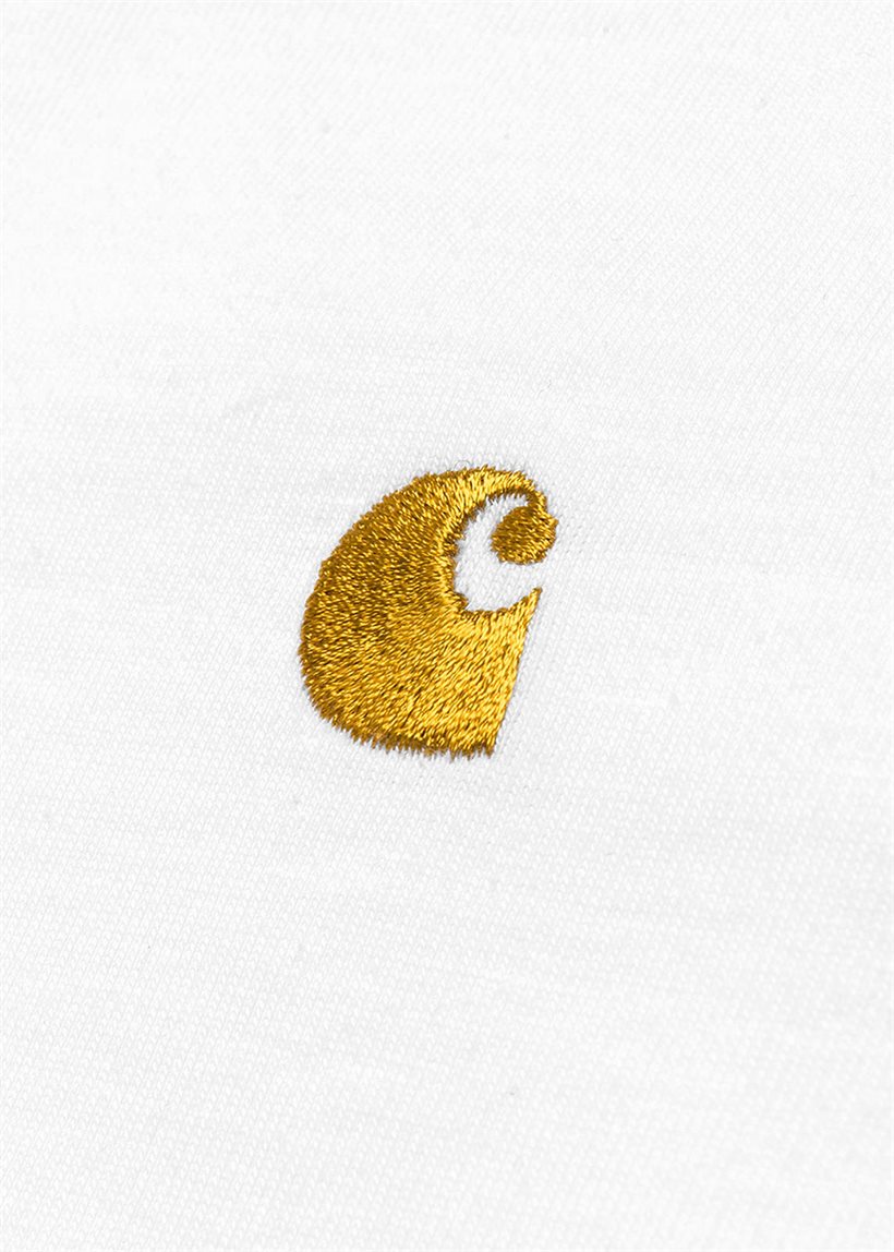 Carhartt WIP I026392 Chase white gold L/S tshirt