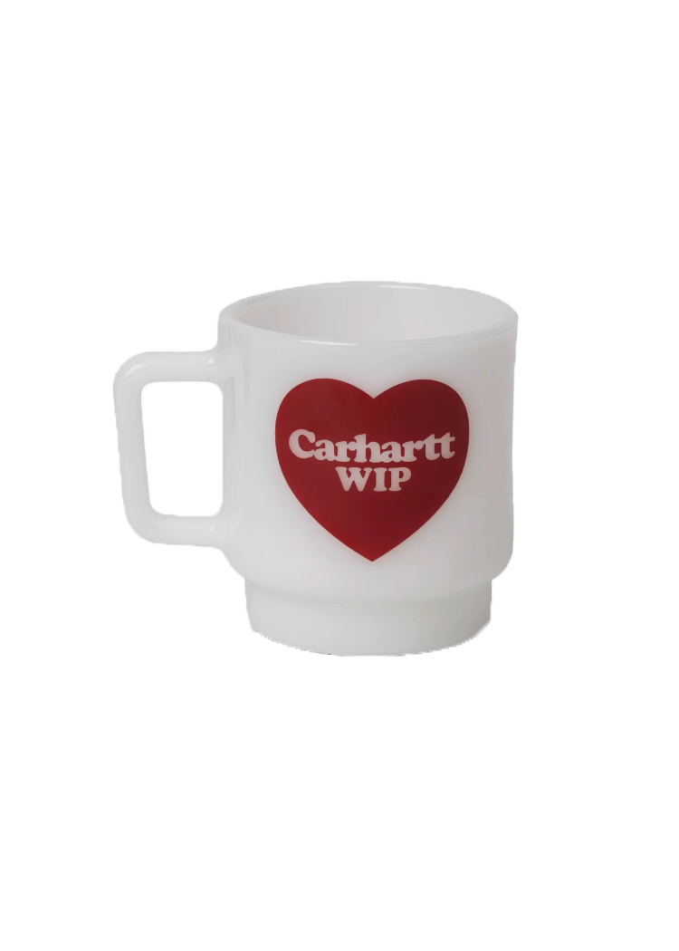 Carhartt WIP I035873 Heart white glass mug