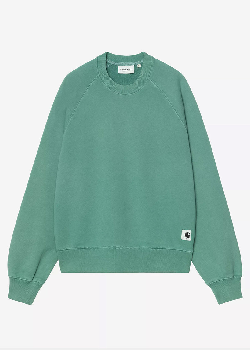 Carhartt WIP I035136 W' Hudson saguaro chalk wash sweat