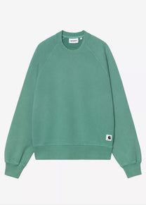 Carhartt WIP I035136 W' Hudson saguaro chalk wash sweat