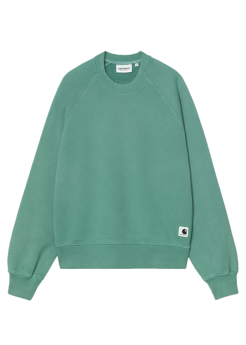 Carhartt WIP I035136 W' Hudson saguaro chalk wash sweat