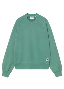 Carhartt WIP I035136 W' Hudson saguaro chalk wash sweat