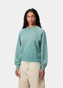 Carhartt WIP I035136 W' Hudson saguaro chalk wash sweat