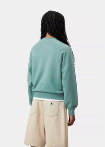 Carhartt WIP I035136 W' Hudson saguaro chalk wash sweat