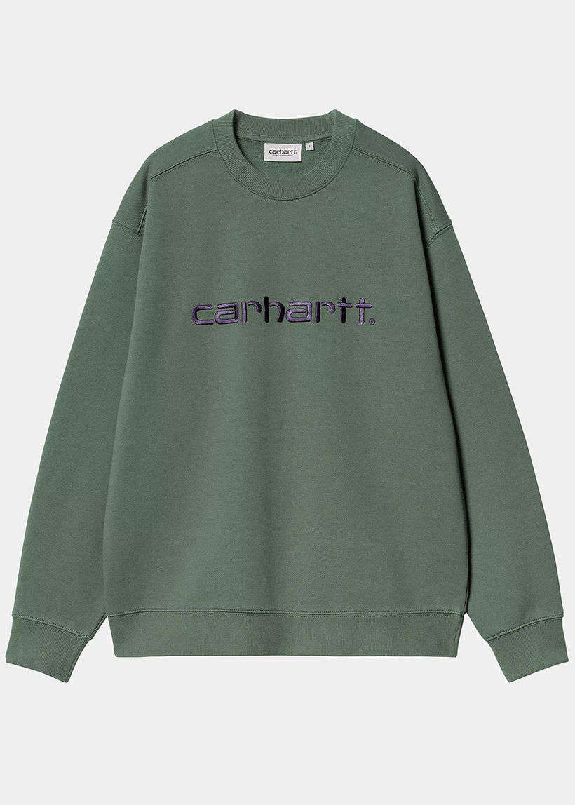Carhartt WIP I033647 W' Carhart duck green/aura sweat