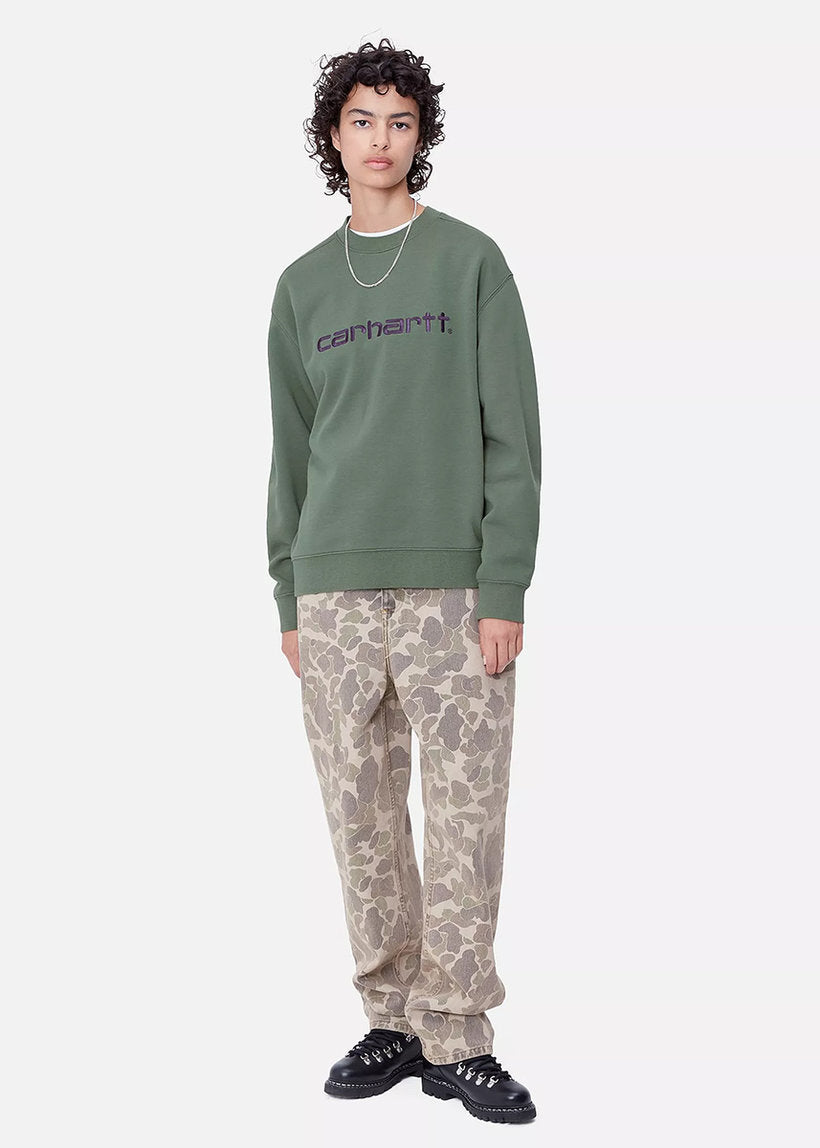 Carhartt WIP I033647 W' Carhart duck green/aura sweat