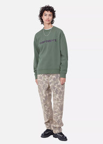 Carhartt WIP I033647 W' Carhart duck green/aura sweat