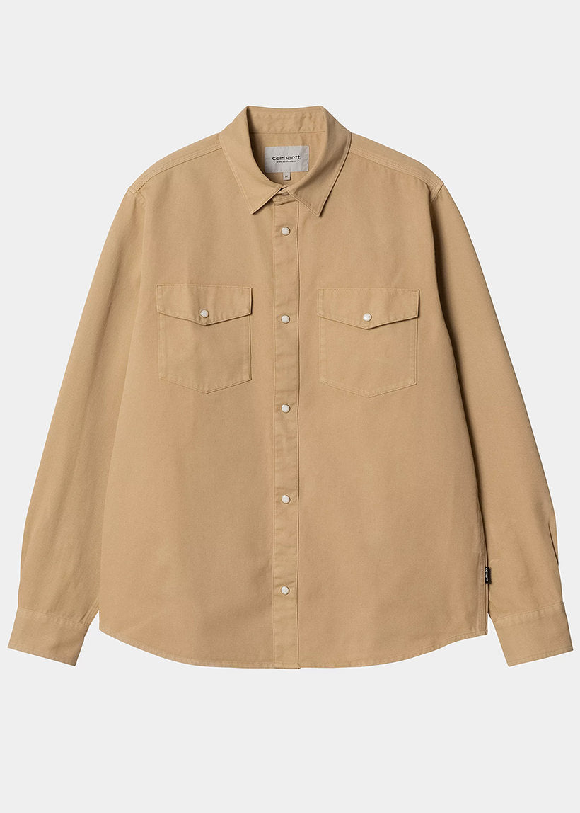 Carhartt WIP I034384 L/S Santa Fe dusty H brown shirt