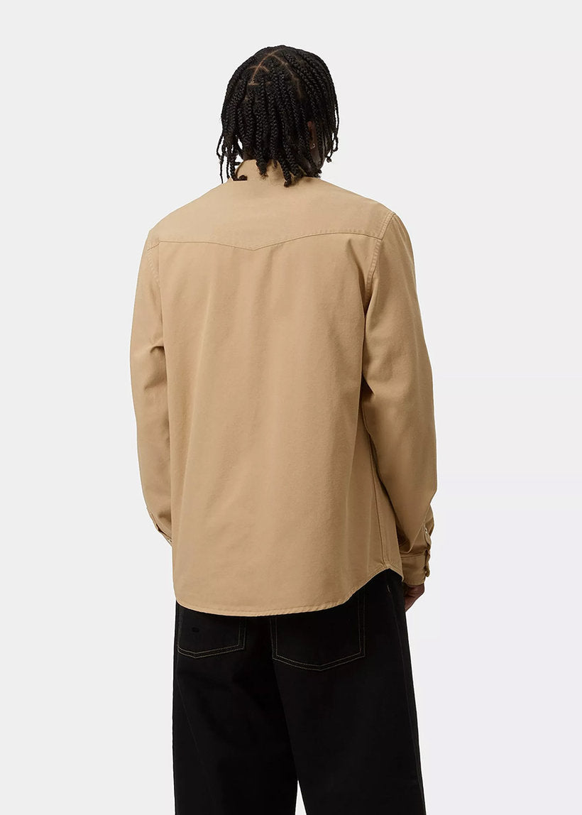 Carhartt WIP I034384 Santa Fe dusty H brown L/S shirt
