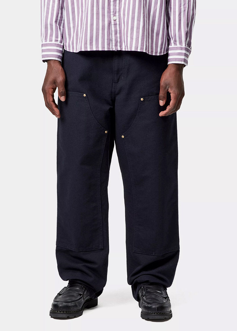 Carhartt WIP I031501 Double Knee canvas dark navy pants