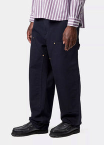 Carhartt WIP I031501 Double Knee canvas dark navy pants