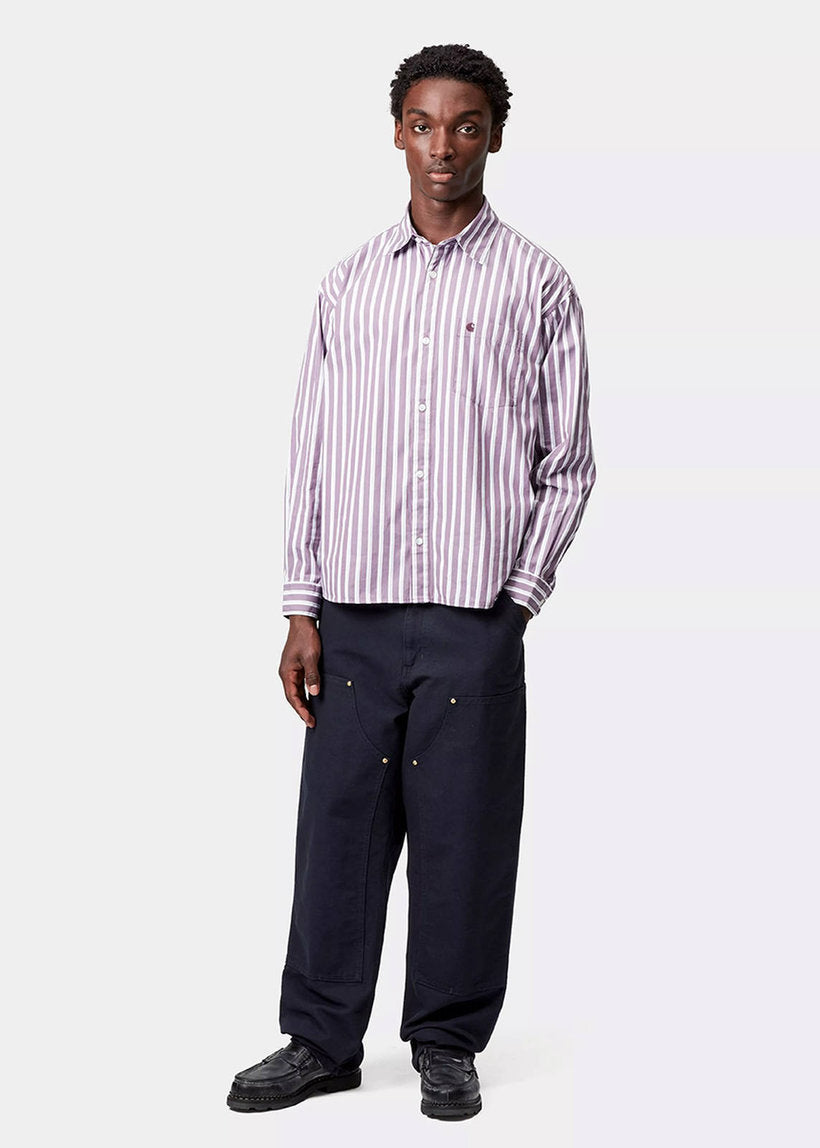 Carhartt WIP I031501 Double Knee canvas dark navy pants