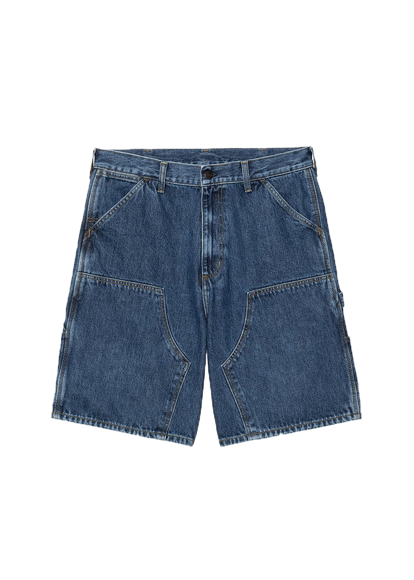 Carhartt WIP I034867 Double Knee blue stone washed shorts