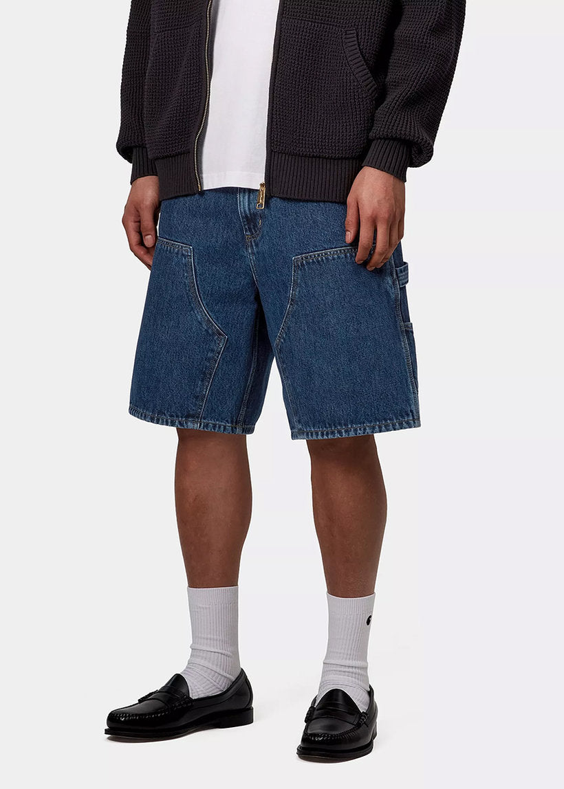 Carhartt WIP I034867 Double Knee blue stone washed shorts