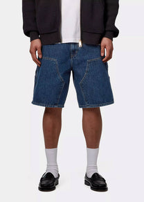 Carhartt WIP I034867 Double Knee blue stone washed shorts