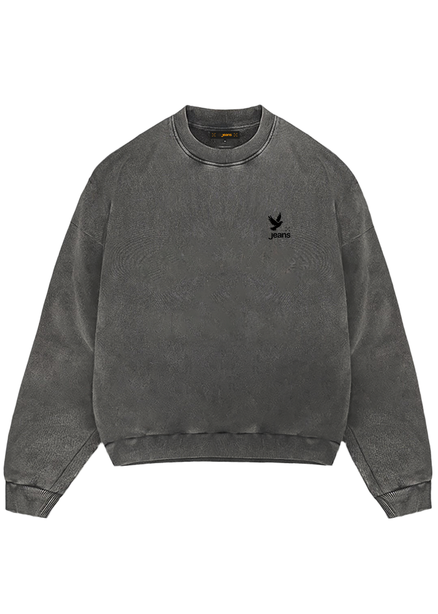 DM Jeans Big Bird washed grey sweatshirt