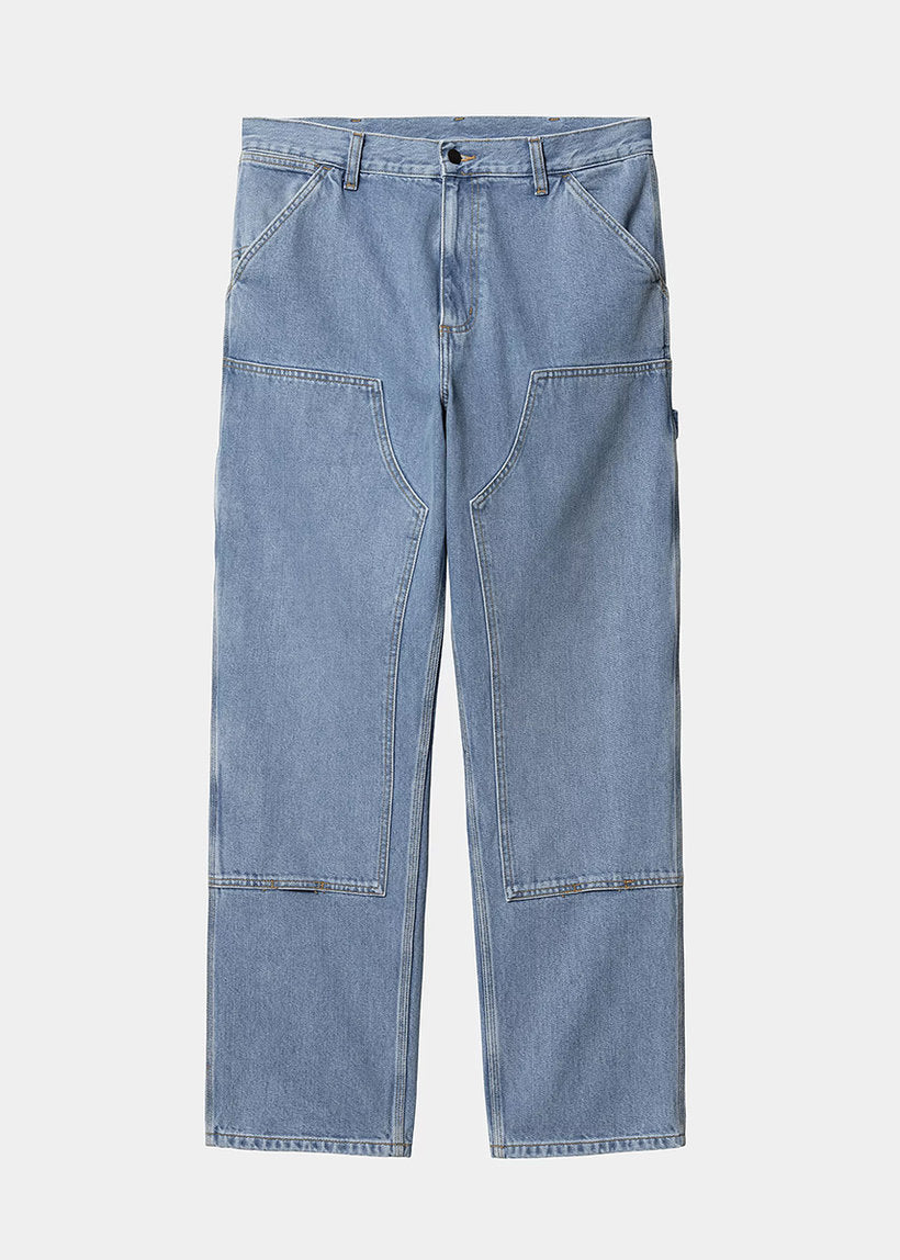 Carhartt WIP I031501 Double Knee blue stoned bleached pants