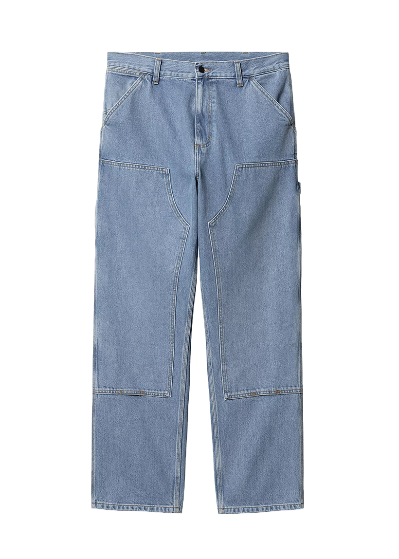 Carhartt WIP I031501 Double Knee blue stone bleached pants