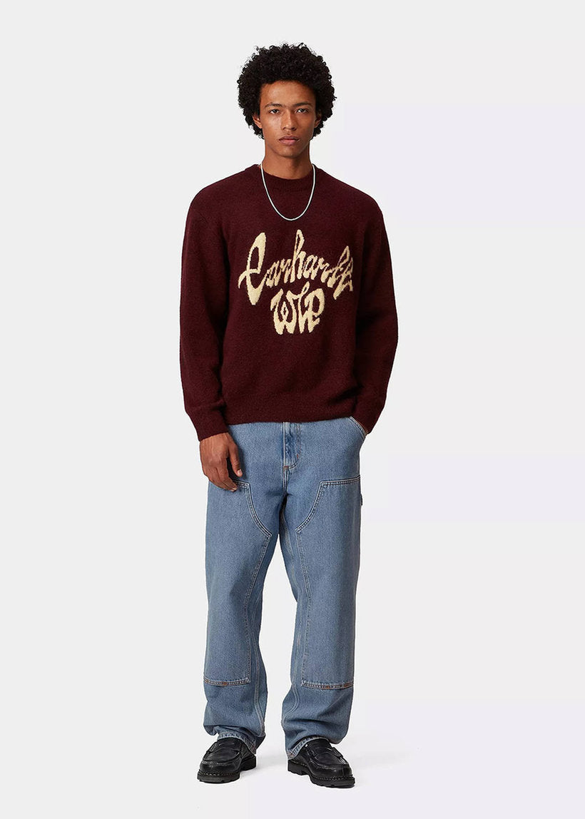 Carhartt WIP I031501 Double Knee blue stoned bleached pants