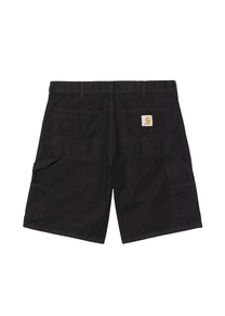 Carhartt WIP I034793 Double Knee black stone washed shorts
