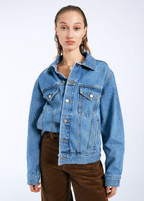 Dr Denim Joey Retro stream sky trucker jacket