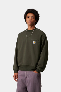 Carhartt WIP I035547 Detroit olive stone washed sweatshirt