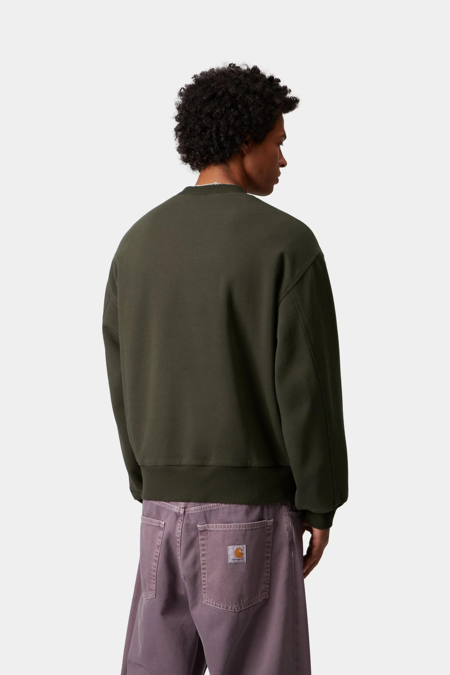 Carhartt WIP I035547 Detroit olive stone washed sweatshirt