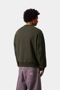 Carhartt WIP I035547 Detroit olive stone washed sweatshirt