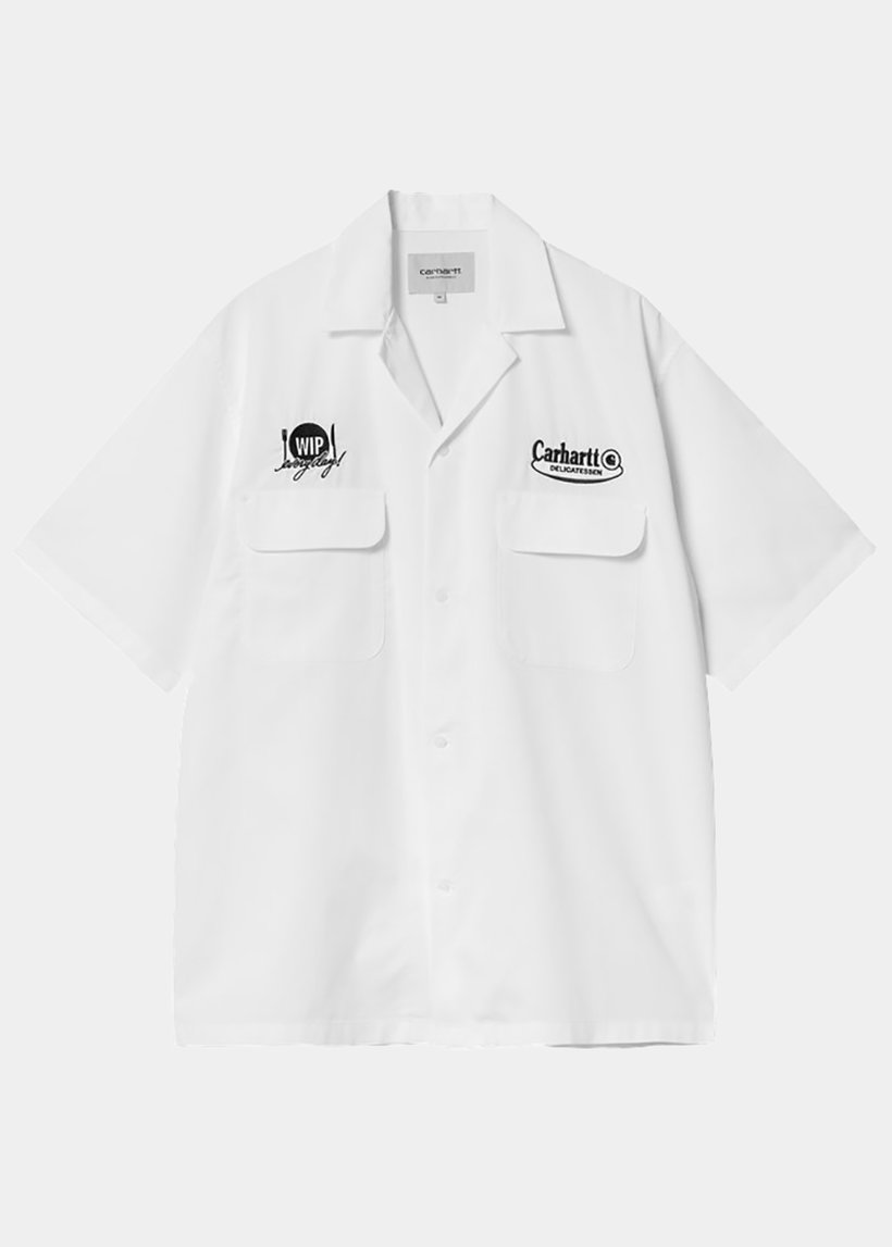 Carhartt WIP I034738 S/S Deli white/black shirt