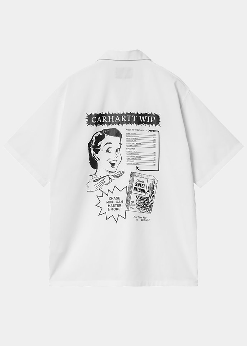 Carhartt WIP I034738 S/S Deli white/black shirt