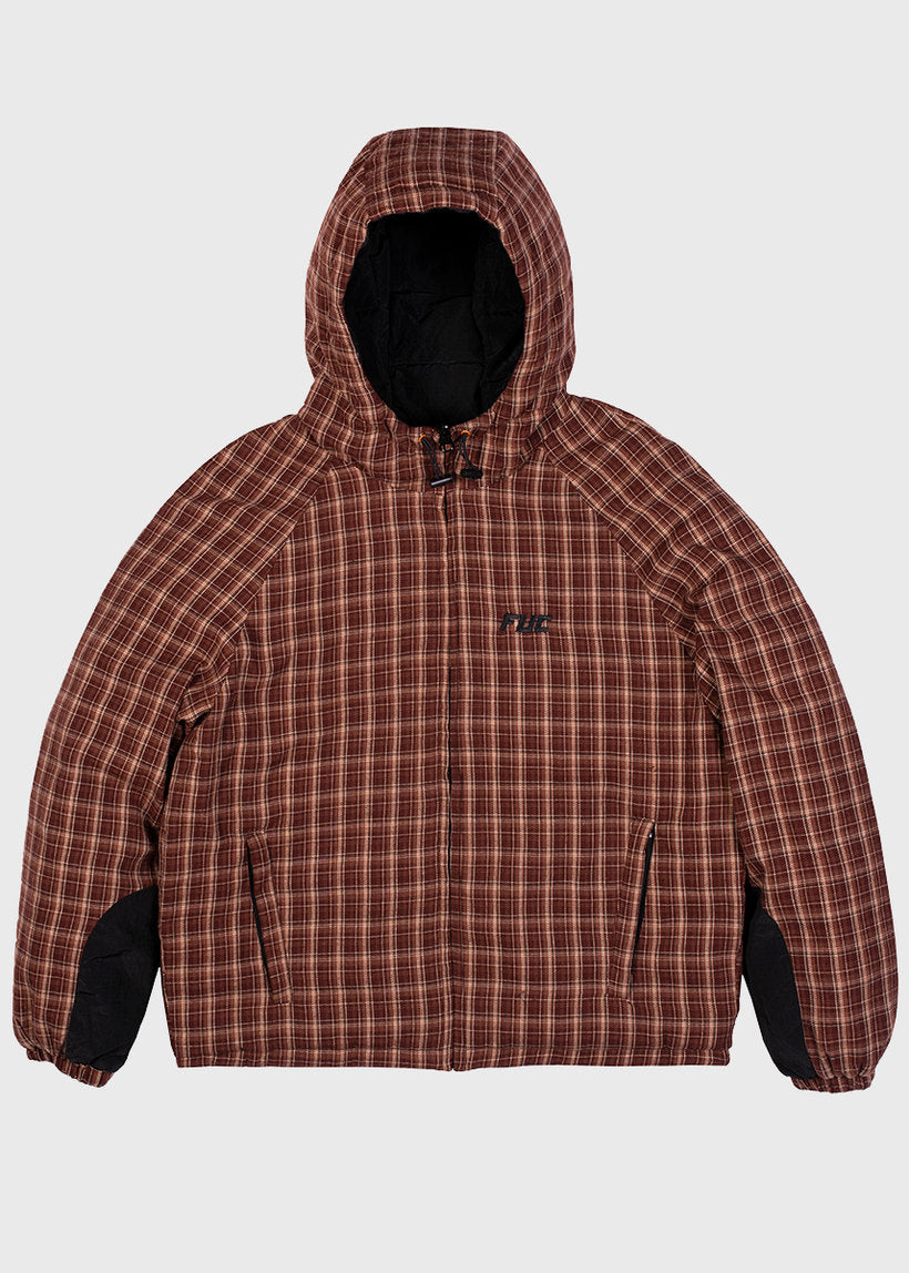 Fuc flannel brown puffer