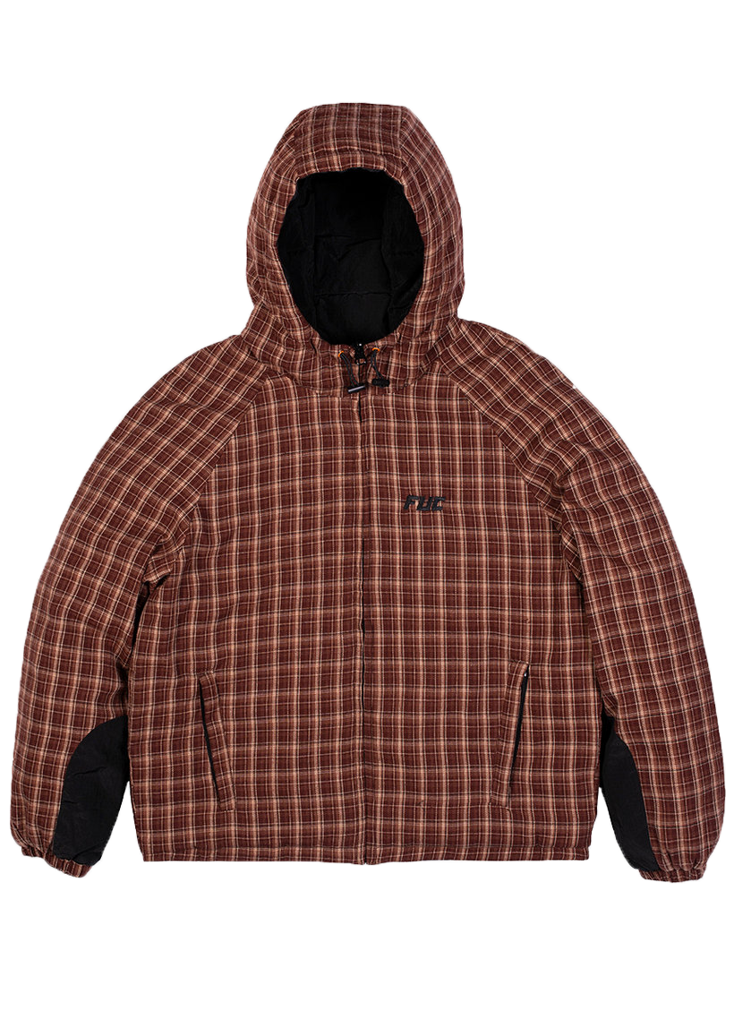 FUC brown flannel puffer