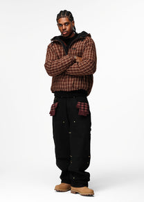 FUC brown flannel puffer