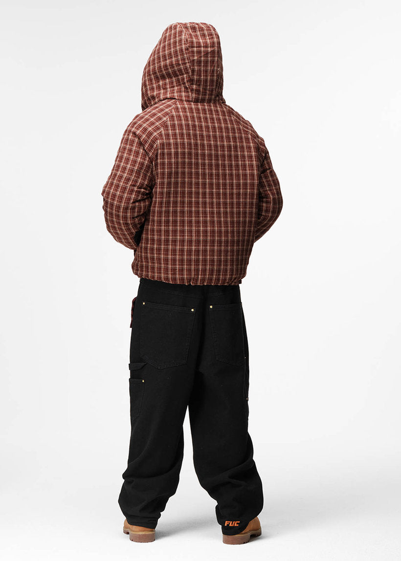 FUC brown flannel puffer