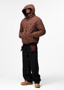 FUC brown flannel puffer