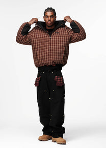 FUC brown flannel puffer