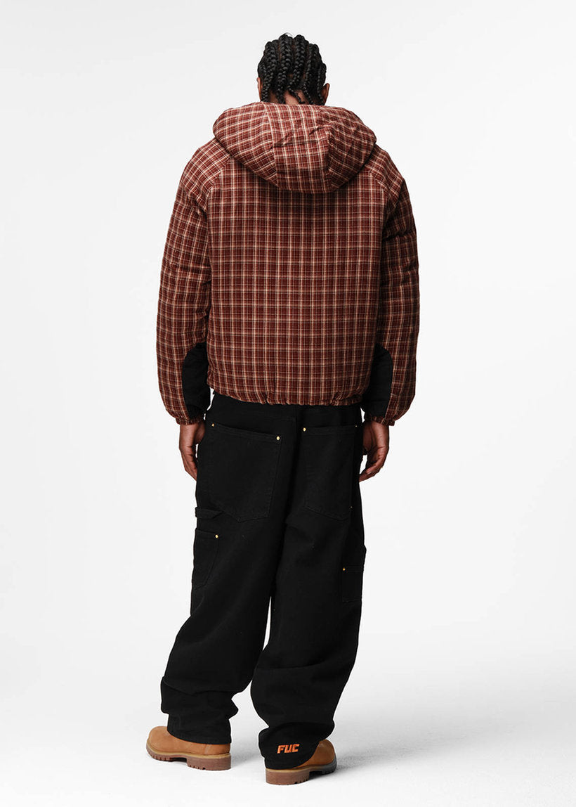 FUC brown flannel puffer