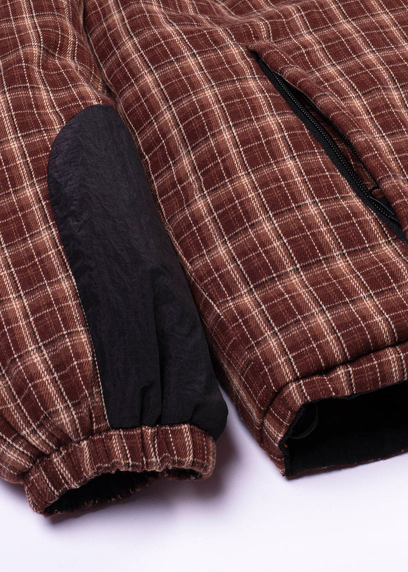 FUC brown flannel puffer