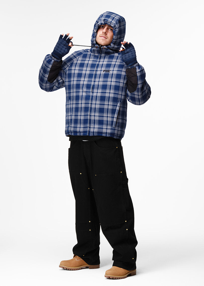 Fuc flannel blue puffer