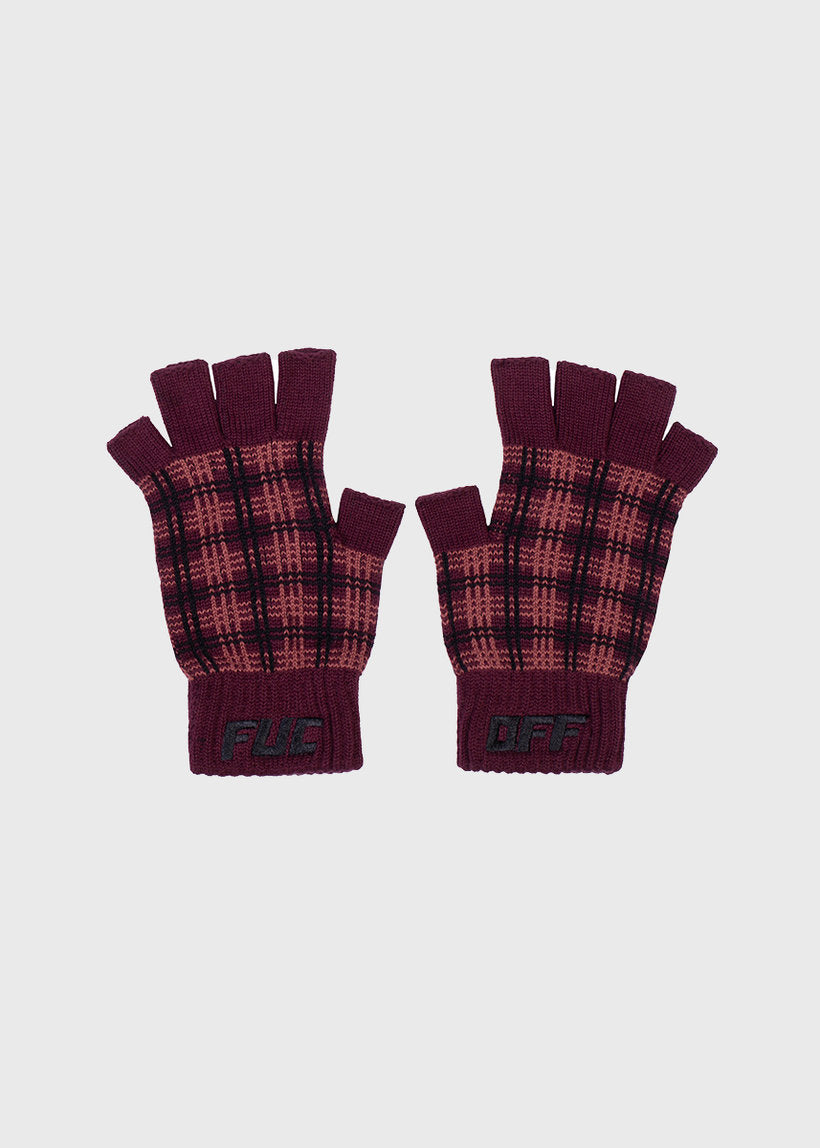 Fuc flannel brown gloves