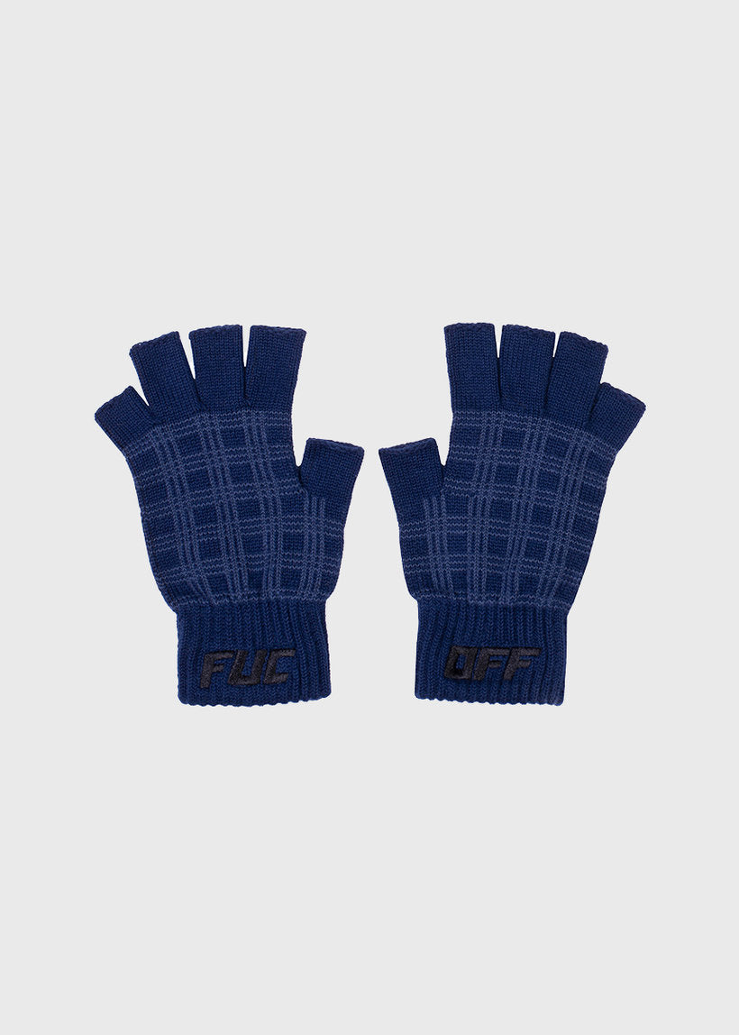 Fuc flannel blue gloves