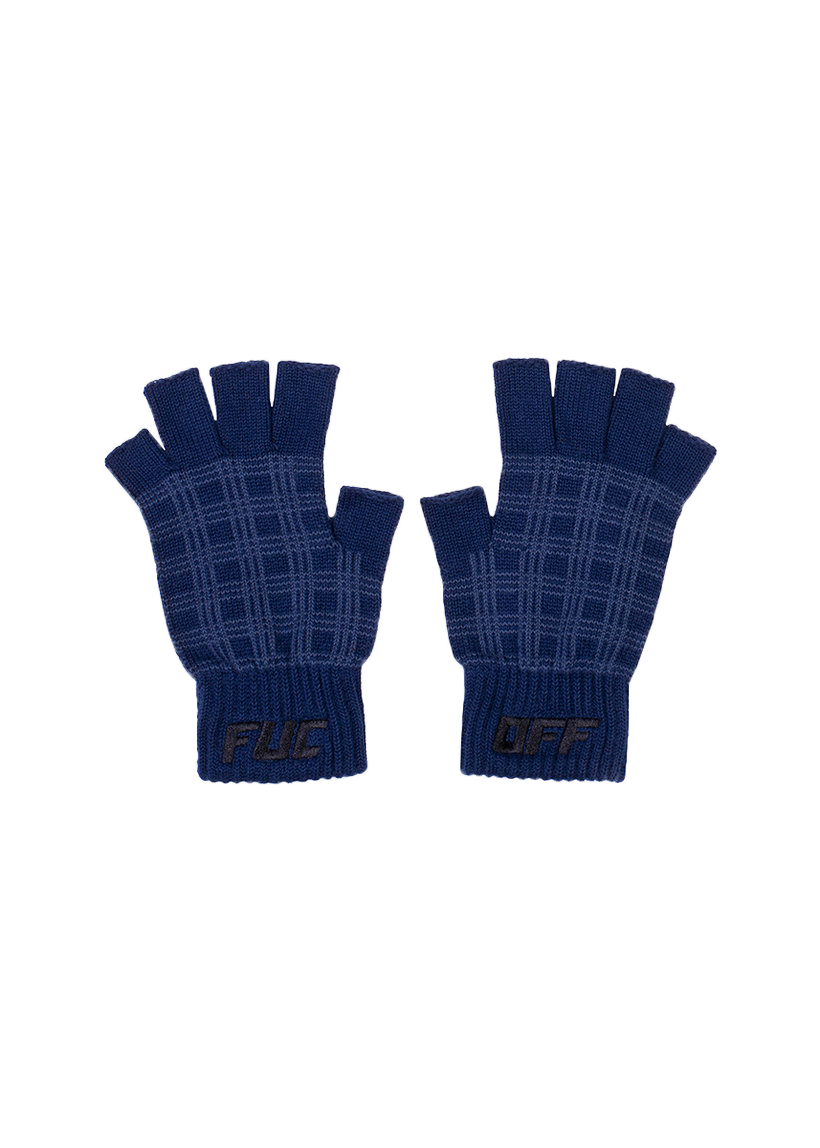 FUC blue flannel gloves