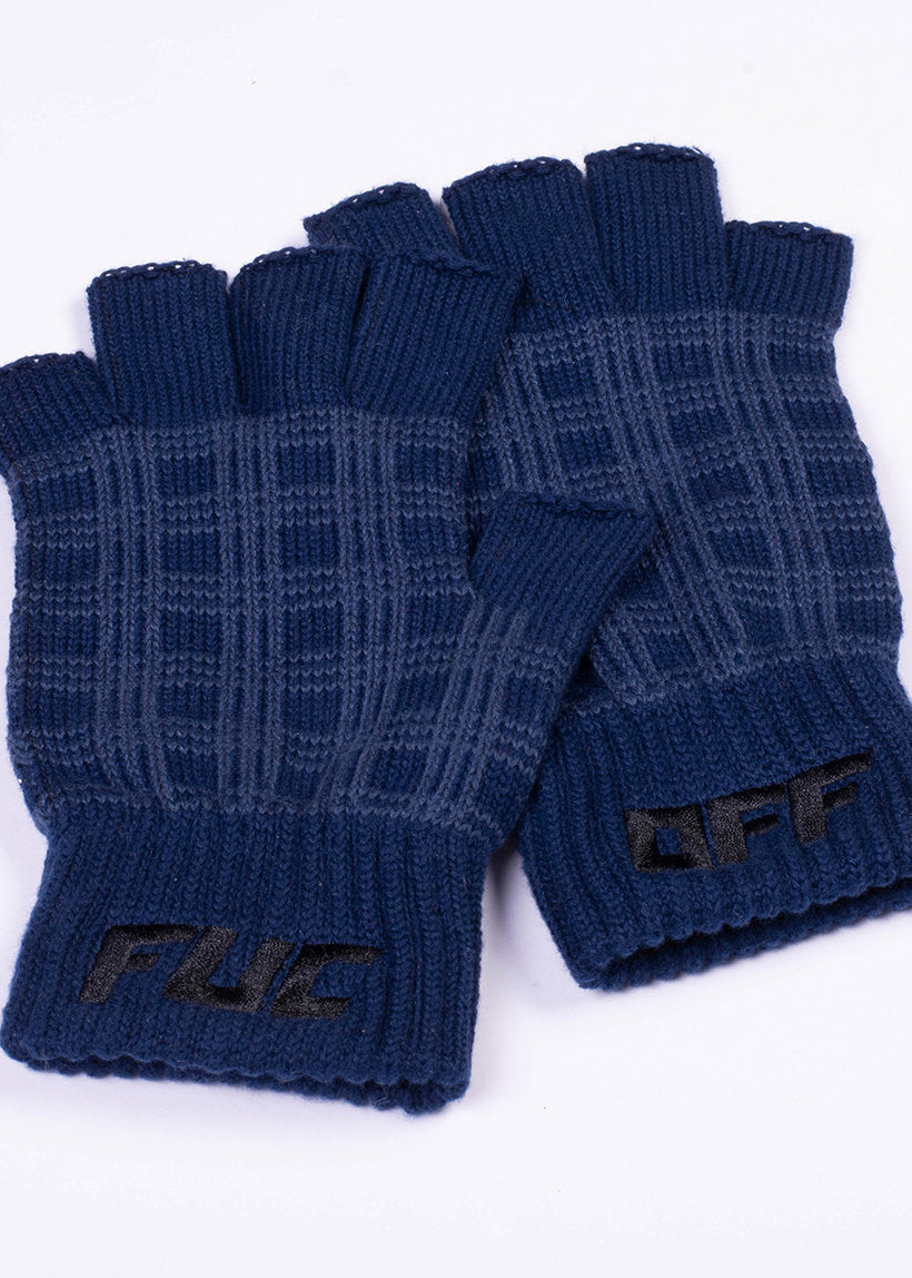 FUC blue flannel gloves