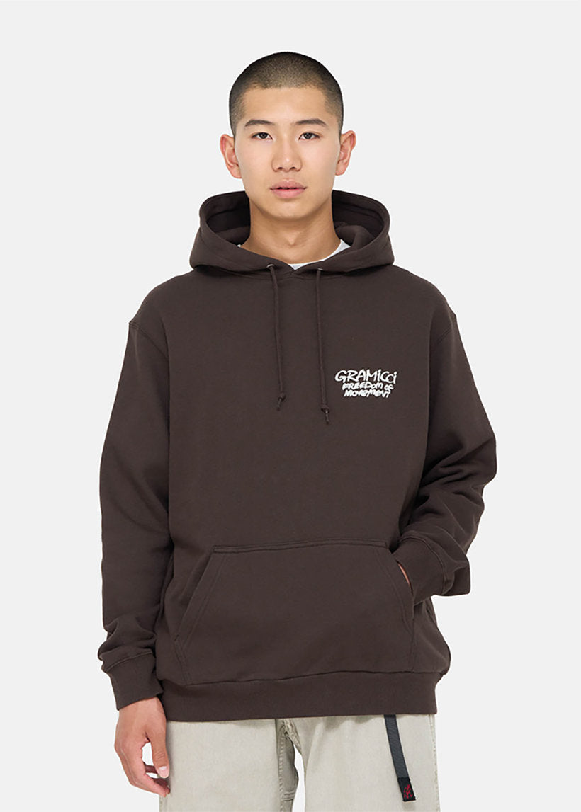Gramicci G4FU-J112 Napping Climber dark brown hooded sweatshirt
