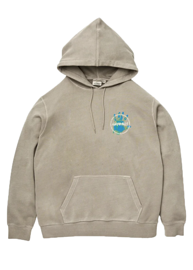 Gramicci G4FU-J110 Climber's Hand pigment oat hooded sweatshirt