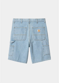 Carhartt WIP I032026 Single Knee blue heavy stone bleached shorts