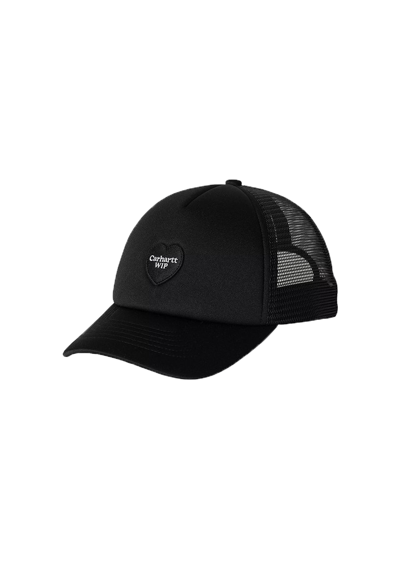 Carhartt WIP I035250 Heart Patch black trucker cap