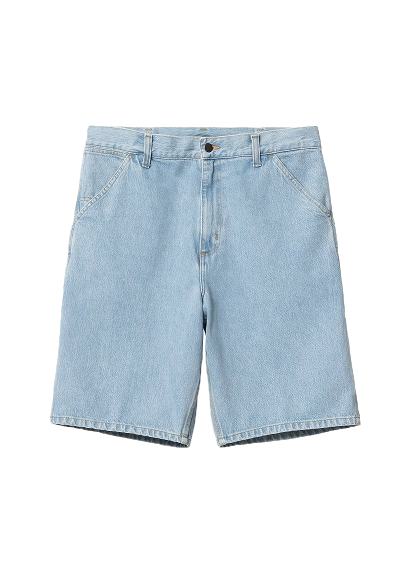 Carhartt WIP I032026 Single Knee blue heavy stone bleached shorts