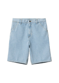 Carhartt WIP I032026 Single Knee blue heavy stone bleached shorts